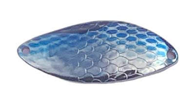 PACK OF 6 TROUT & COHO CATCHER SPOON BLANKS 3/4 OZ SILVER WITH BLUE DOTS