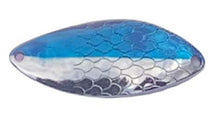 Load image into Gallery viewer, PACK OF 6 TROUT &amp; COHO CATCHER SPOON BLANKS 3/4 OZ SILVER WITH BLUE STRIPE
