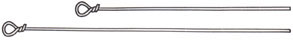 6" STEEL WIRE - LOOPED - STRAIGHT SHAFT .70mm (.0275") - Bag of 500