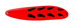 PACK OF 6 ALLIGATOR SPOON BLANKS 1/2 OZ FIRE TIGER RED W/BLK WINGS