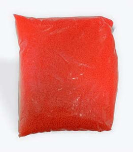 ROUND BEADS 3 mm TRANSPARENT SALMON RED - 1 KG BAG