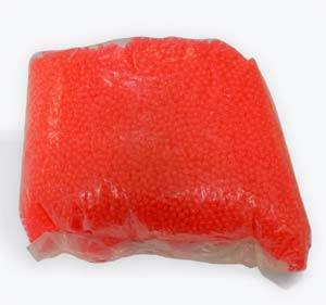 ROUND BEADS 5 mm TRANSPARENT SALMON RED - 1 KG BAG