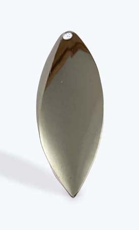 PACK OF 6 WILLOW LEAF SPINNER BLADE SIZE #5 - SILVER