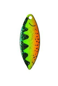 PACK OF 6 WILLOW LEAF SPINNER BLADE SIZE #3 - GREEN PERCH