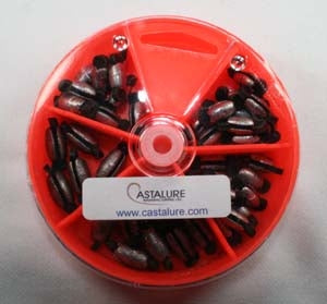 ASSORTED RUBBER CORE SINKERS  - DIAL BOX