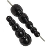 Load image into Gallery viewer, STACKED BEADS OPAQUE BLACK
