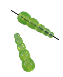 STACKED BEADS TRANSPARENT CHARTREUSE