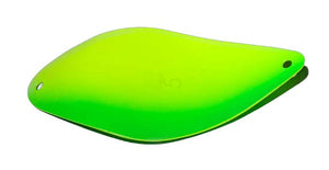 PACK OF 6 SST WOBBLER SPOON BLANKS SIZE #5 - GREEN / CHARTREUSE